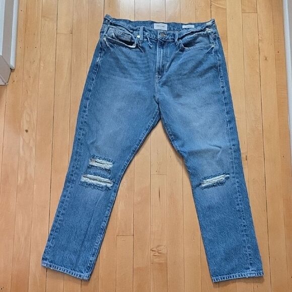 Frame Denim Blue Ankle & Cropped Jeans - Picture 3 of 12